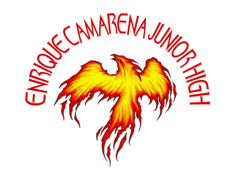 Enrique Camarena Junior High logo with phoenix